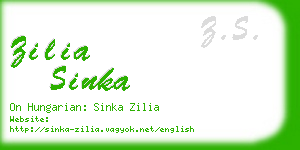 zilia sinka business card